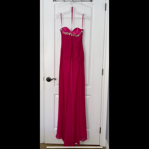 Robe de bal fushia / prom dress / Bridesmaid - Picture 4 of 4
